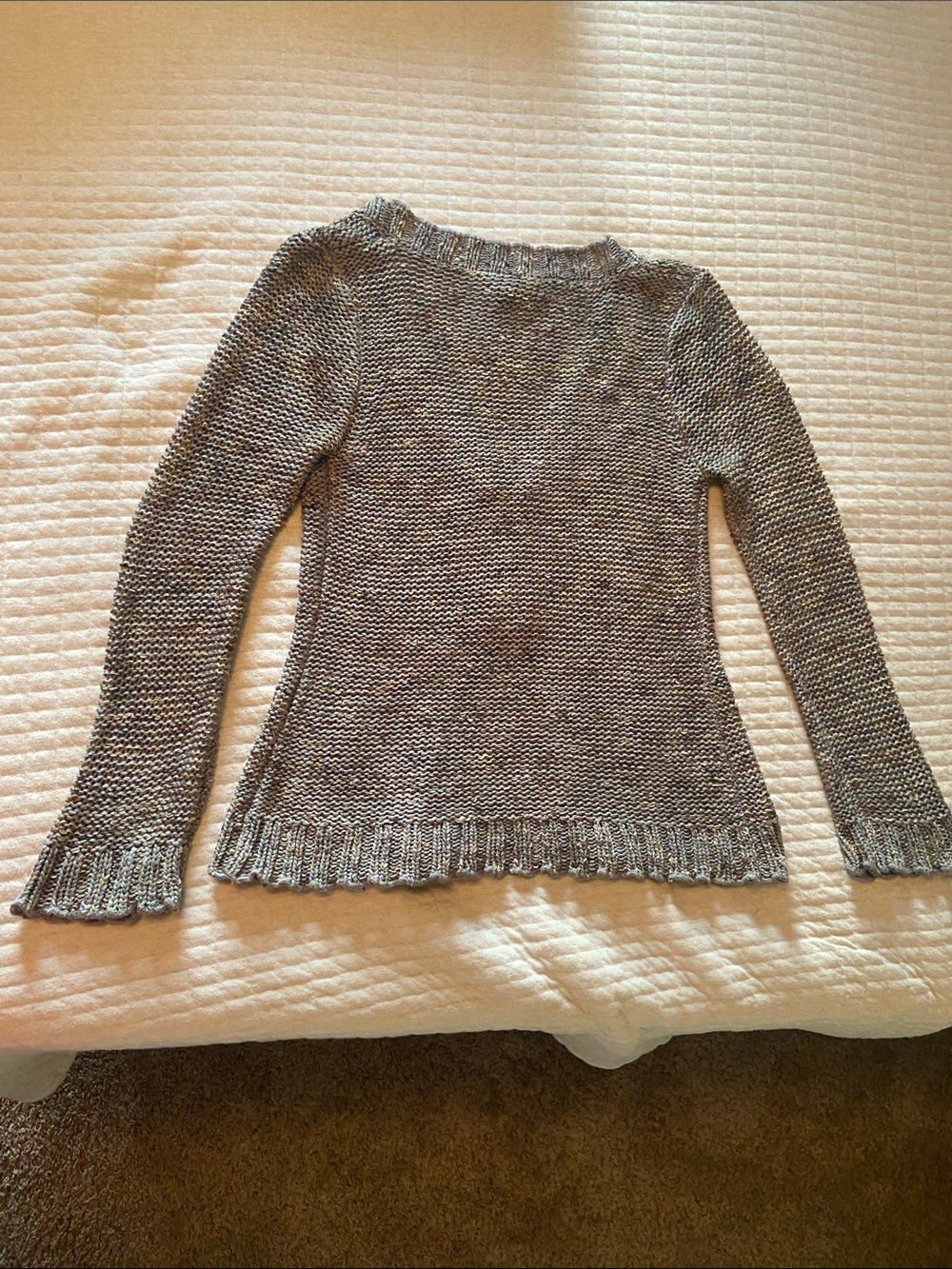 BCBGMaxAzria Green Textured Knit Cardigan with Flower buttons - Picture 3 of 4
